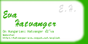 eva hatvanger business card